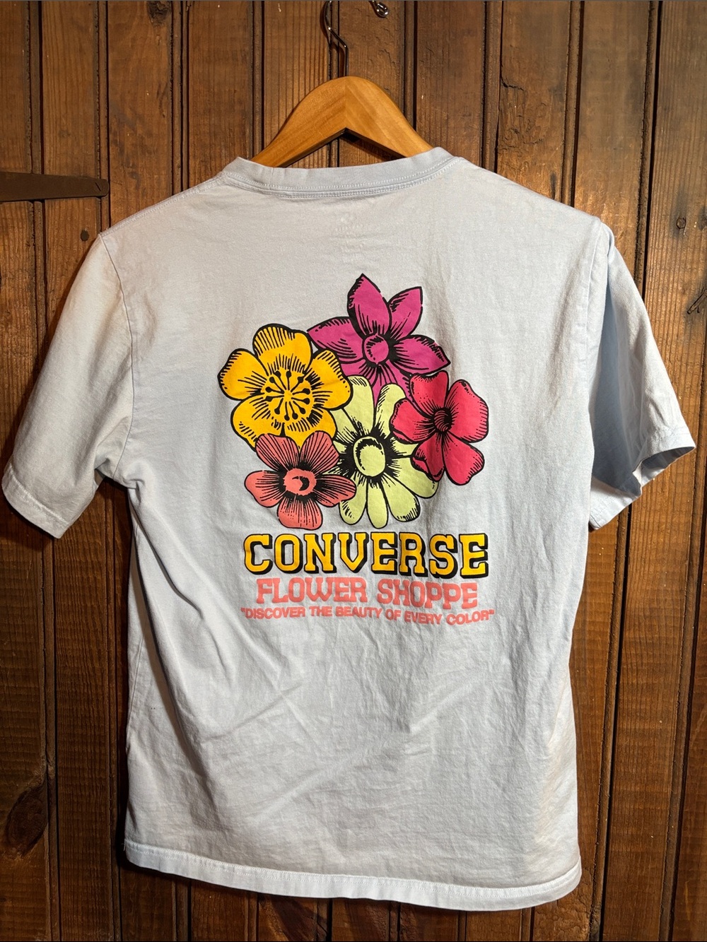 Converse Pale Blue Short Sleeve Logo Tee